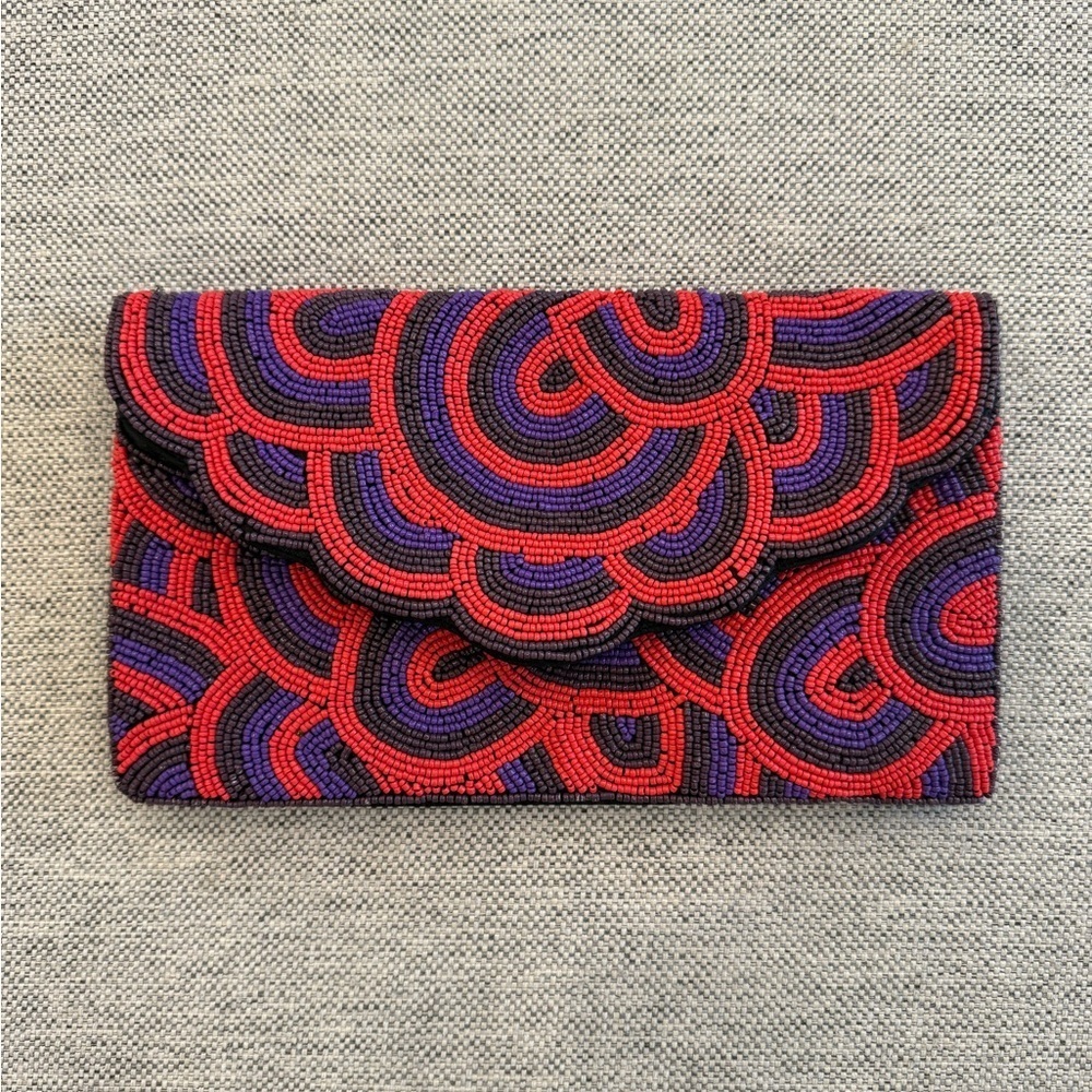 NWT Roller Rabbit Beaded Clutch